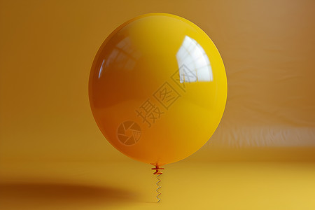 漂浮的黄色气球背景图片