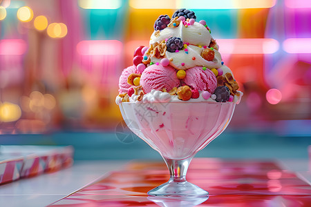 美味冰淇淋杯高清图片