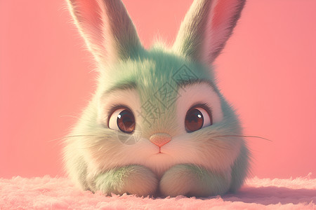 可爱小兔子卡通兔子玩具高清图片
