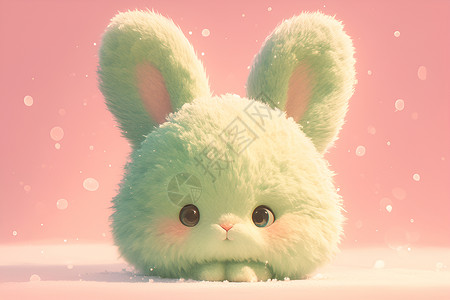 绿色兔子背景图片