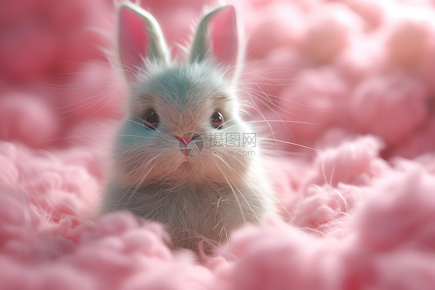 可爱的绿兔子图片