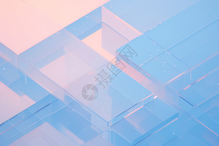 粉蓝的方块艺术高清图片