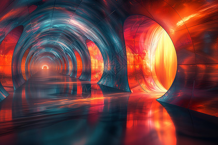 光影隧道背景图片