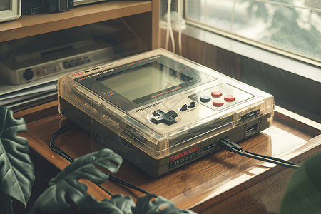 怀旧设计的游戏机背景图片