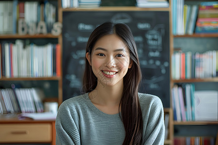 自信的女教师背景图片