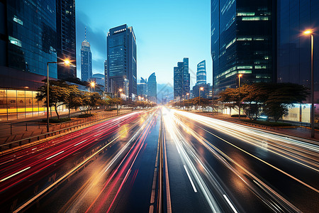 中运交通城市中的交通道路背景