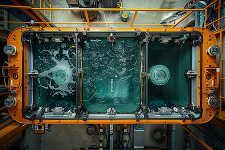 工厂内的工业机器背景图片