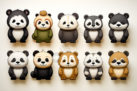 设计的熊猫图标高清图片