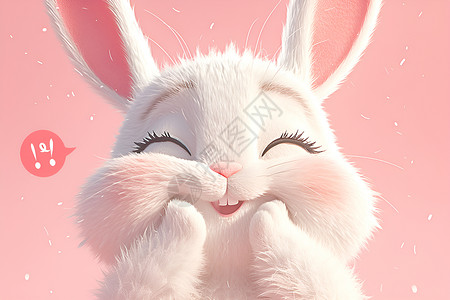 扮演小兔甜甜的兔子插画