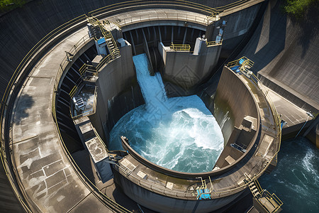 壮丽的水力发电大坝高清图片