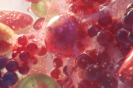 果实浸泡在水中高清图片