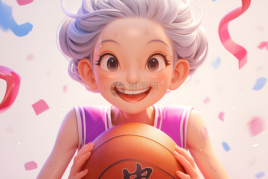篮球奶奶图片