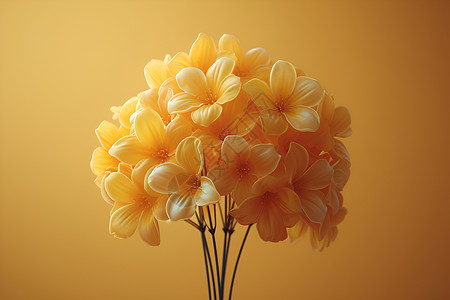 花瓶里的黄花高清图片