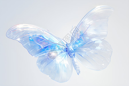 蓝色蝴蝶自由翩翩背景图片