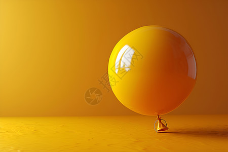 好看黄色气球金黄色的气球背景
