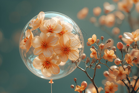 花形气球花中之珠设计图片