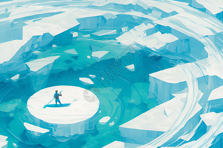 冰山脚下的世界背景图片