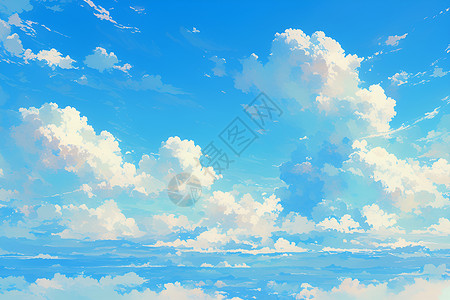 广阔天空中的云朵背景图片