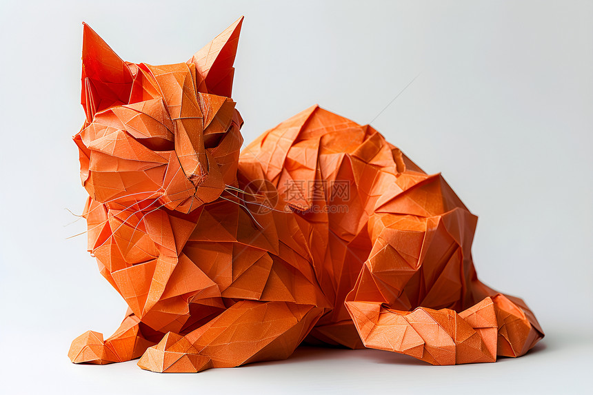 折纸猫咪摆件图片