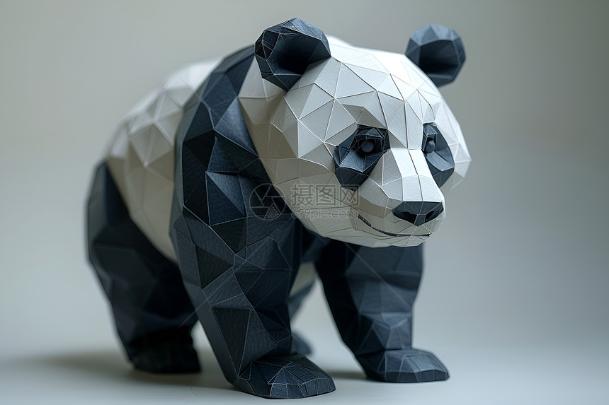 熊猫折纸艺术图片