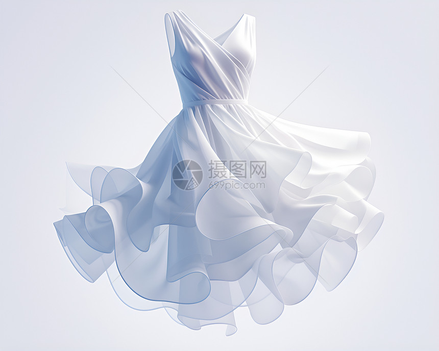 飘扬的白裙图片