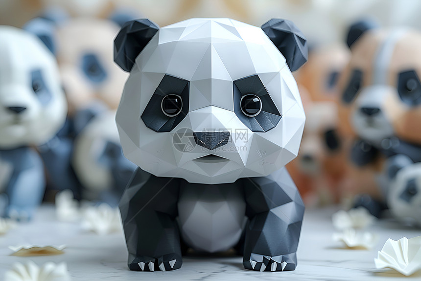 熊猫折纸玩具图片