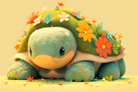可爱的乌龟背景图片