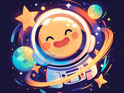 快乐的太空人背景图片