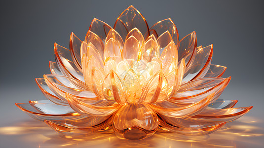 琉璃莲花金莲花的透明设计图片