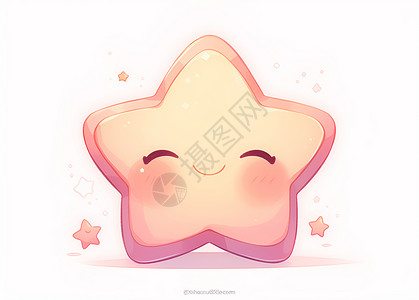 粉色笑脸星星背景图片