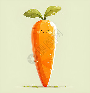 可爱的卡通胡萝卜背景图片