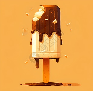 巧克力雪糕背景图片
