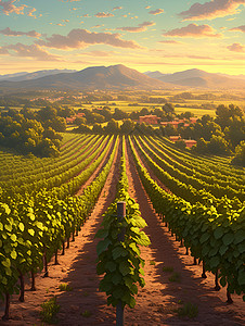 阳光下的农田背景图片