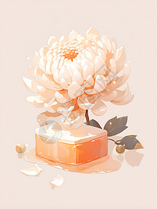美丽的菊花糕背景图片