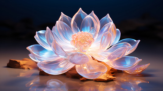 漂亮的水晶莲花背景图片