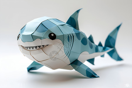 小巧的纸鲨鱼折纸高清图片