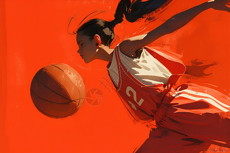 篮球女神背景图片