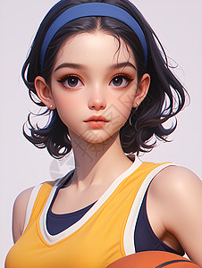 篮球少女背景图片