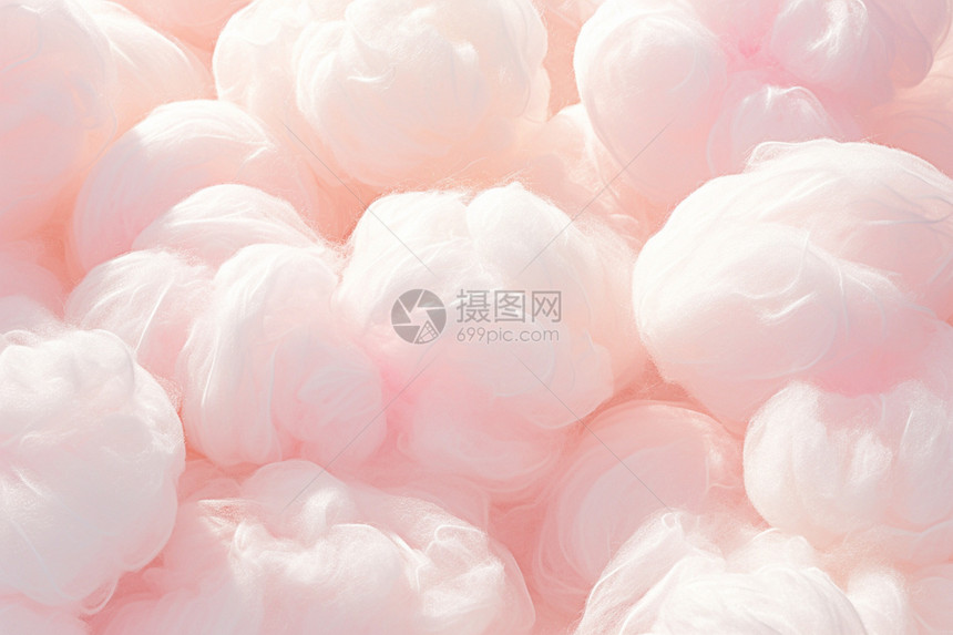 粉色的棉花糖图片