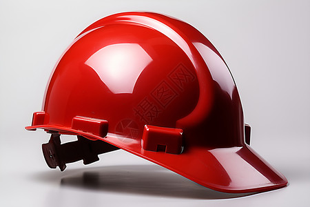 红色的安全头盔背景图片