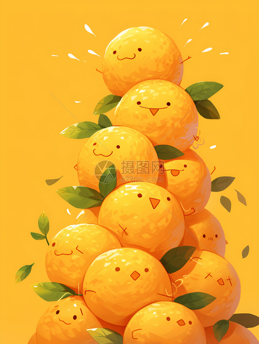 可爱橙子图片
