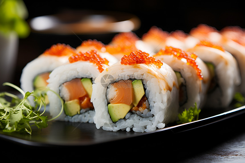 美味健康的寿司图片