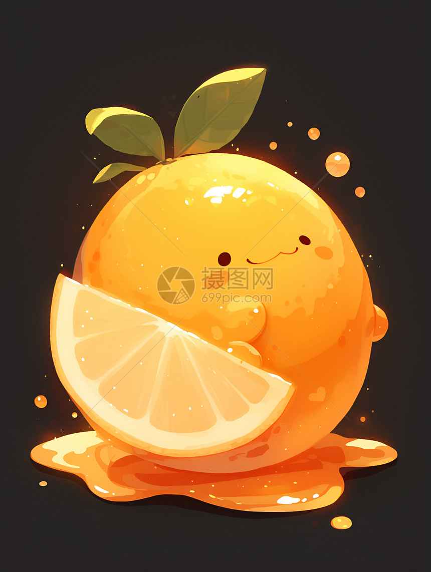 可爱的卡通橙子图片