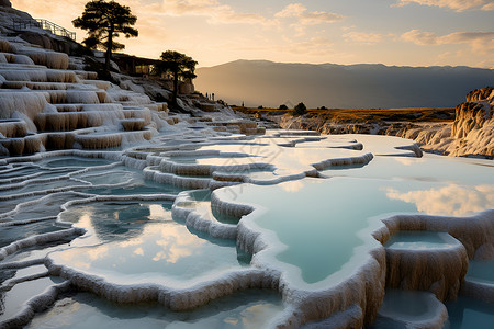 梯田景观地理景观岩石和岩层背景