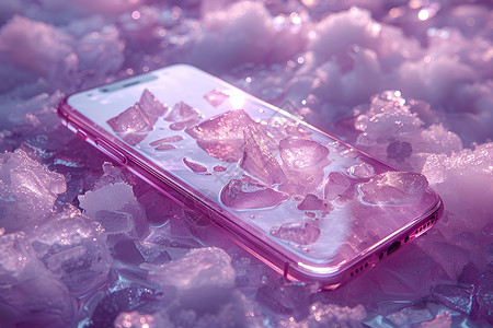 冰晶壁纸冰晶之上的手机背景