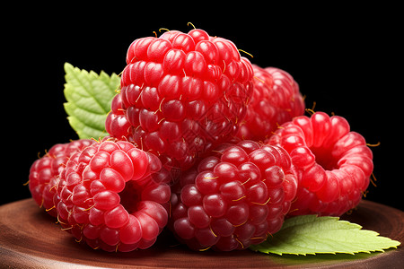 红莓果鲜嫩多汁的红莓背景