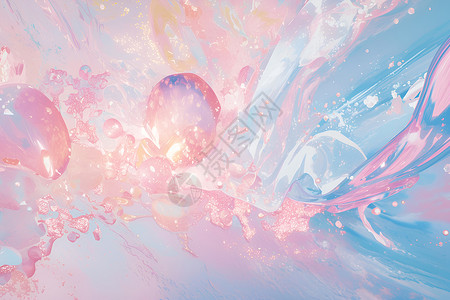 梦幻粉色泡泡背景图片