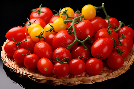 一篮子番茄背景图片