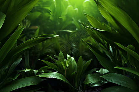 翠绿森林背景图片