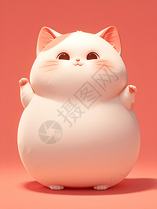 肥胖可爱的猫咪角背景图片